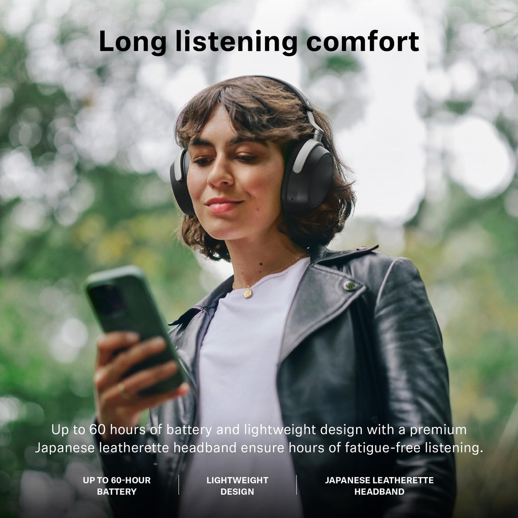Sennheiser HDB 630 Wireless Over-Ear Headphones - Hi-Res Audiophile Sound, Adaptive Noise Cancellation, Parametric EQ, 60 Hour Battery Life, Includes USB-C Low-Latency Bluetooth Adapter - Black
