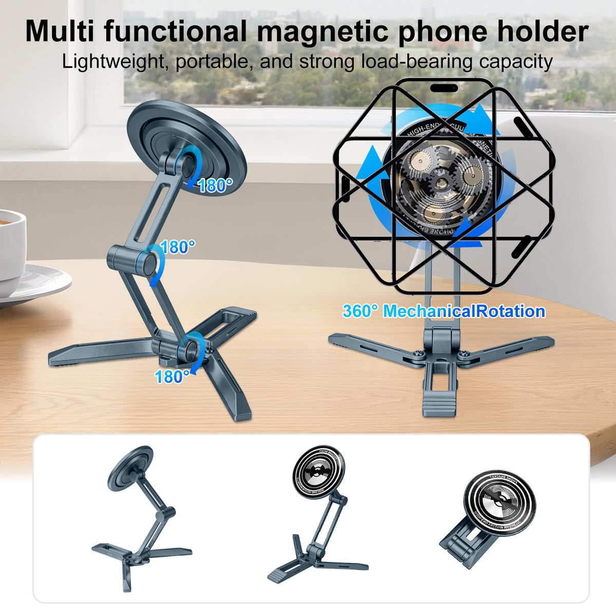 Magnetic Magsafe Mini Foldable Small Phone Tripod Stand Holder for iPhone