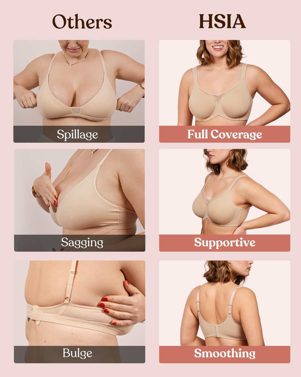 HSIA Minimizer Bras for Women Plus Size, Full Coverage Coolcomfort T Shirt Unlined Bra with Underwire for Heavy Breast, Black 38DDD 01