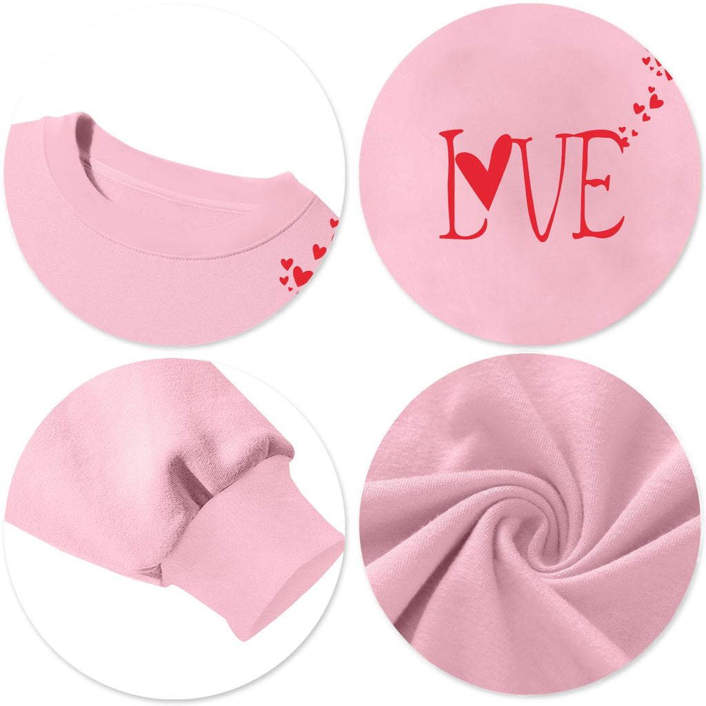 Valentines Day Shirt for Women: Love Heart Graphic Long Sleeve Valentine Pullover Tops Casual Valentines Gifts