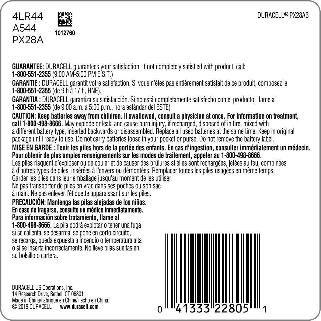Duracell - 28A Alkaline Batteries - long lasting, 6 Volt specialty battery for household and business - 1 count