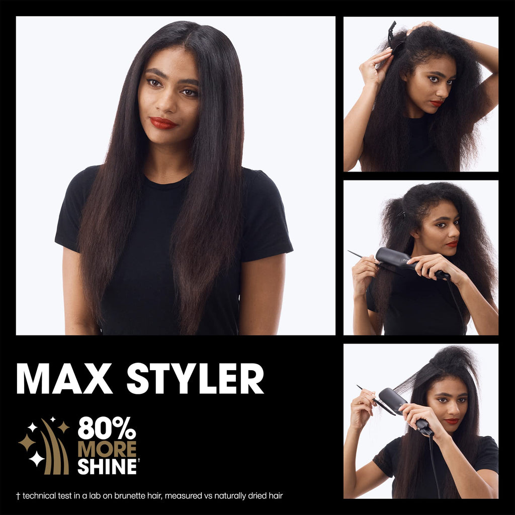 ghd Max Styler Flat Iron Hair Straightener, Black