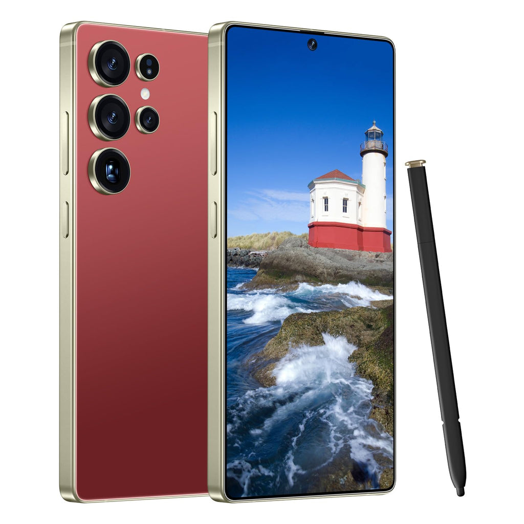 Ecshock I25 Ultra 5G Unlocked Smartphone,16GB+512GB Fully Cell Phone for Android 14, 6.99" Unlocked Cell Phone, 7000mAh, 68MP+108MP Dual Camera/Dual SIM (Wine Red)