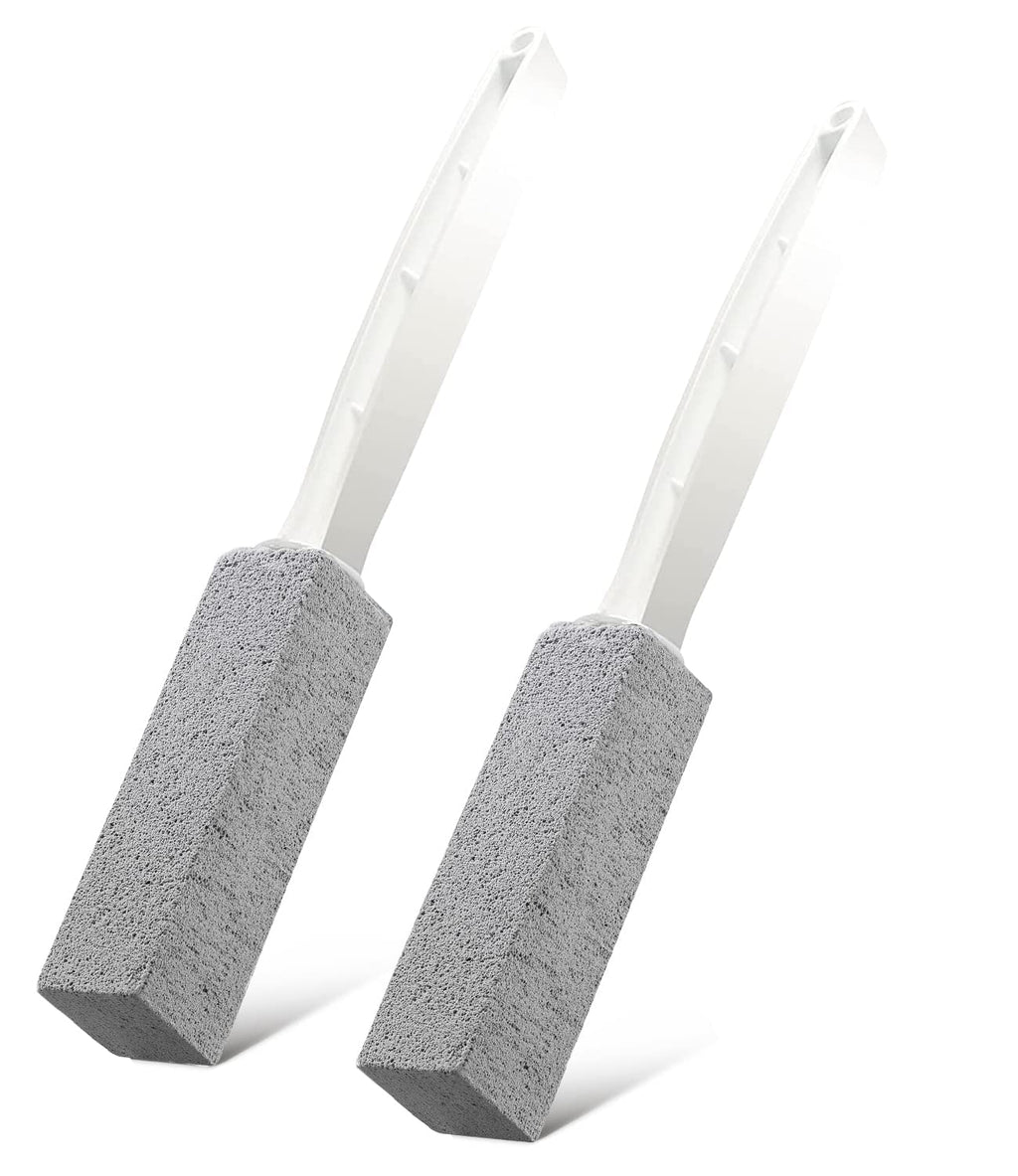 Kadden 2 Pack Toilet Cleaner Hard Water Build up Remover with Ergonomic Handle, Pumice Stone Cleanning Tool Stain Hard Water Ring Cleaner for Toilet, Pool, Bathroom, Sink
