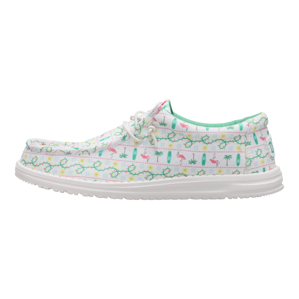 HEYDUDE Wally Beachmas White/Multi 11, Men’s Shoes, Slip-on Loafers, Comfortable & Light-Weight