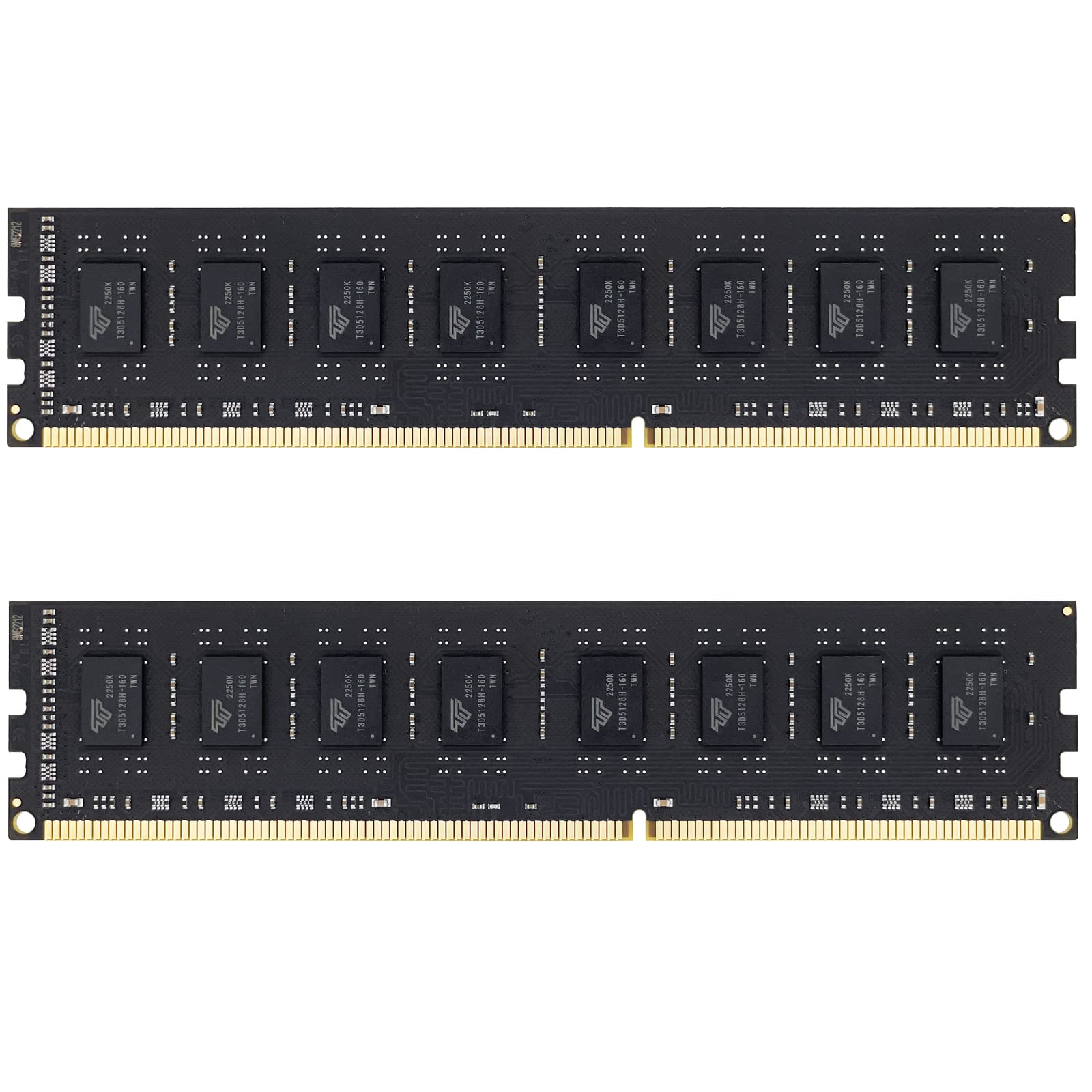 Timetec 16GB KIT(2x8GB) DDR3 / DDR3L 1333MHz PC3-10600 Non-ECC Unbuffered 1.5V / 1.35V CL9 2Rx8 Dual Rank 240 Pin UDIMM PC Desktop Computer Memory RAM Module Upgrade (16GB KIT(2x8GB))