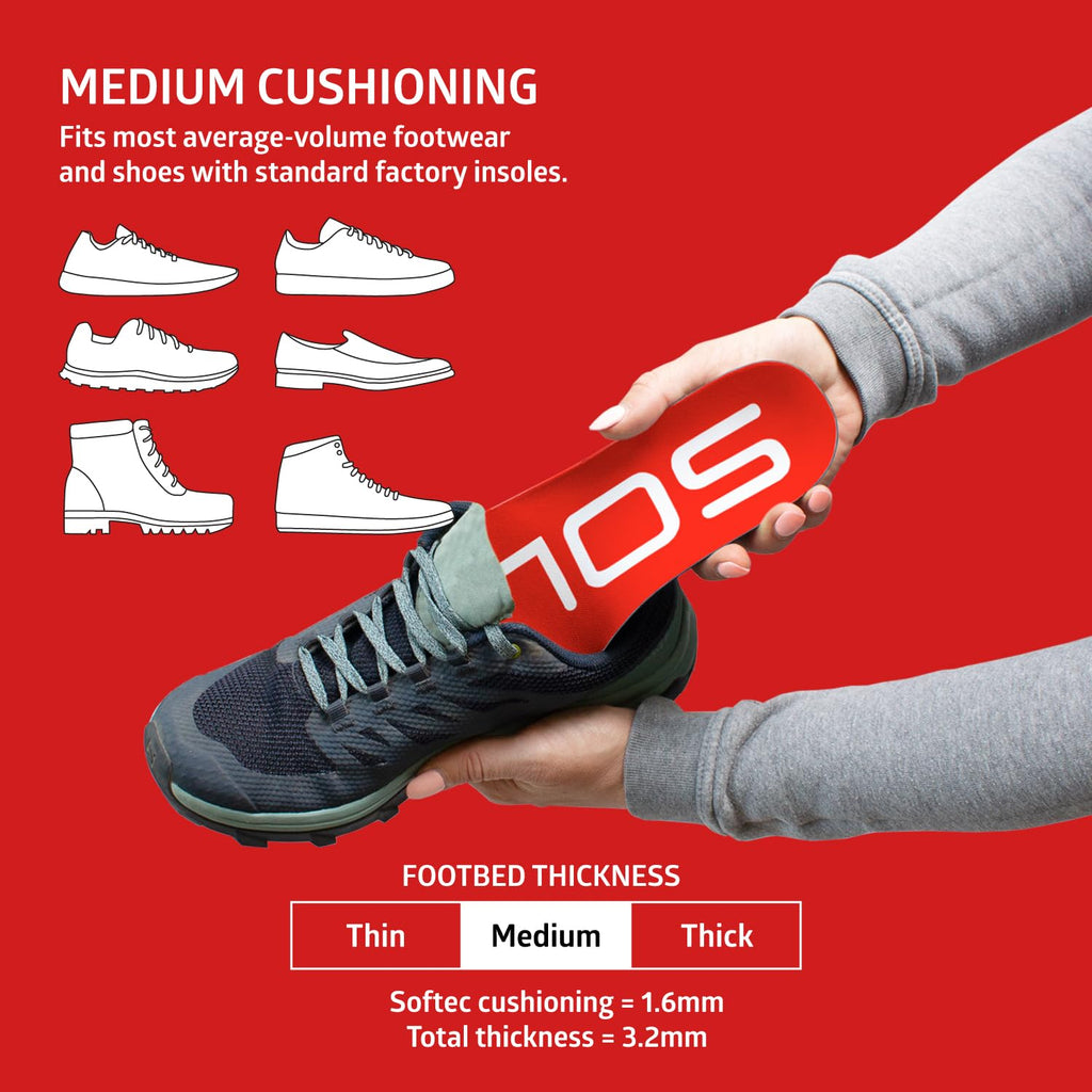 SOLE Active Medium Shoe Insoles with Metatarsal Pads - Men's Size 11/Women's Size 13