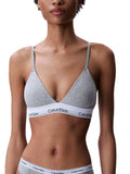 Calvin Klein Modern Cotton Lightly Lined Triangle Bralette Grey Heather