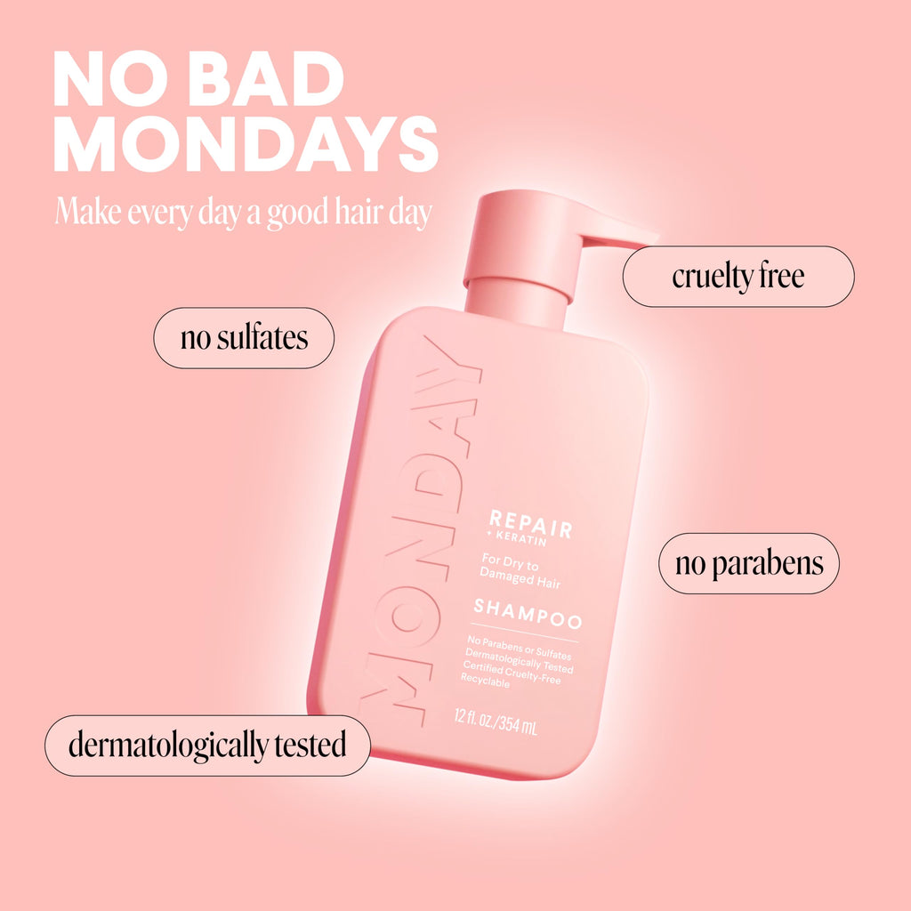 MONDAY Haircare Ultimate Repair Gift Set with REPAIR Shampoo, REPAIR Conditioner and REPAIR Leave-In