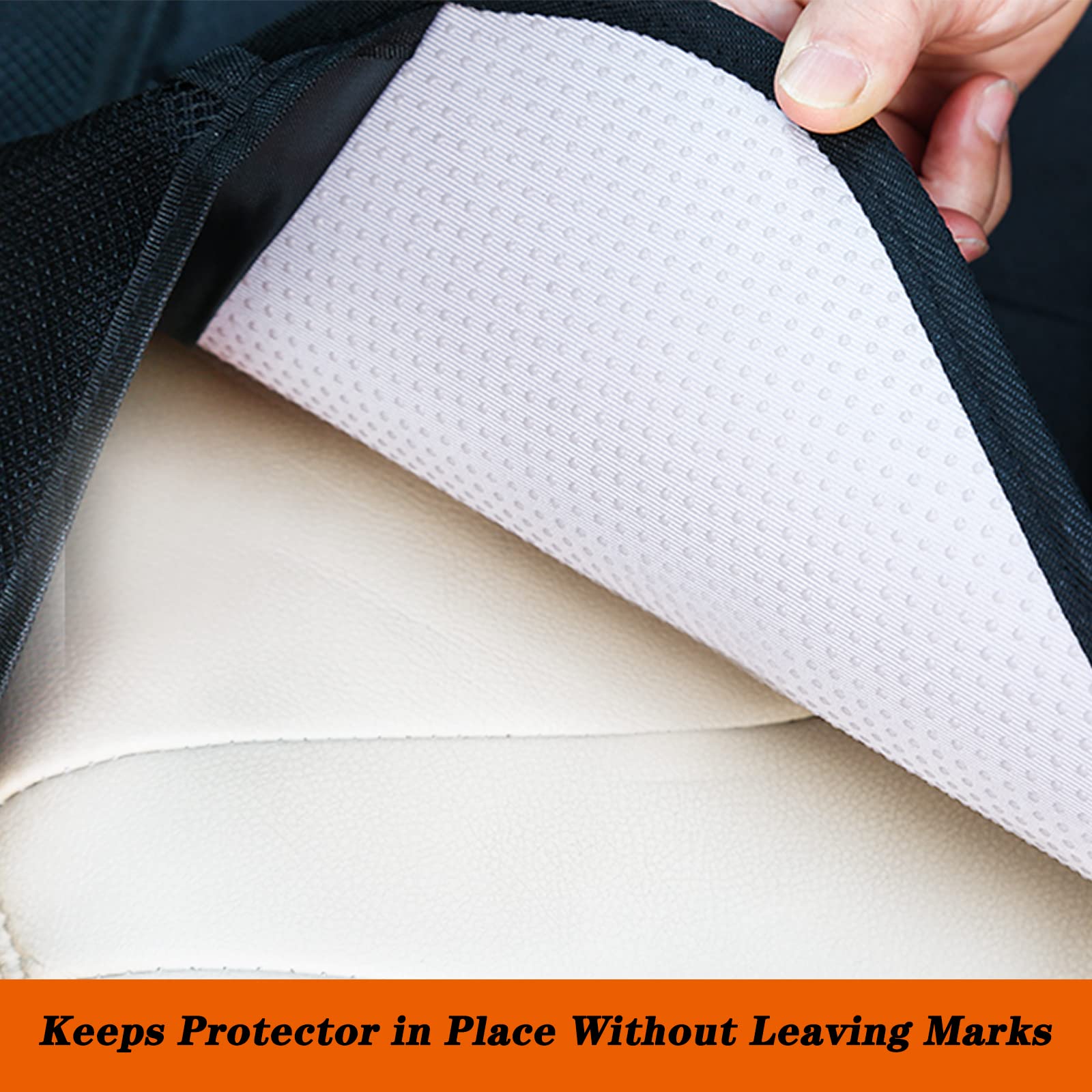 Gowhalle Car Seat Protector With Non-Slip Rubber Padded Backing, Waterproof Thickest Padding for Child Seats, No Imprint Under Baby Seat (Red-1pcs)