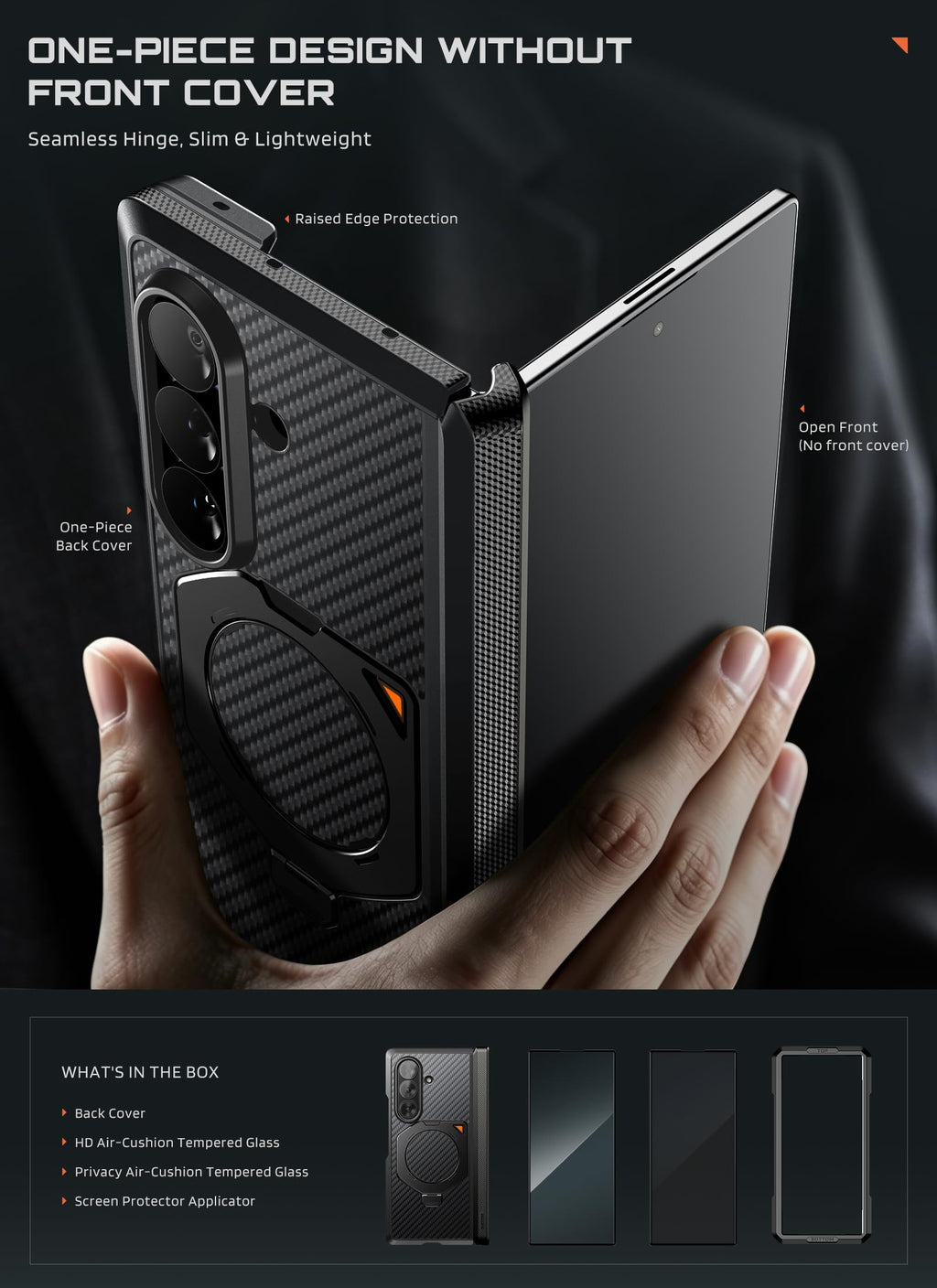 SUPCASE for Galaxy Z Fold 8 Ultra/Z Fold 7 Case, 360° Magnetic Stand, Black