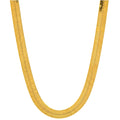 LIFETIME JEWELRY 5mm Flexible Herringbone Chain Necklace 24k Real Gold Plated (18 inches, Gold)
