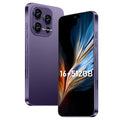 OEJBK 16PM Smartphone New Upgrade 16GB+512GB/6.99" Display 68+108MP Zoom Camera,Tempered Glass Finish, 7000mAh Android 14 Smartphone (Deep Purple)