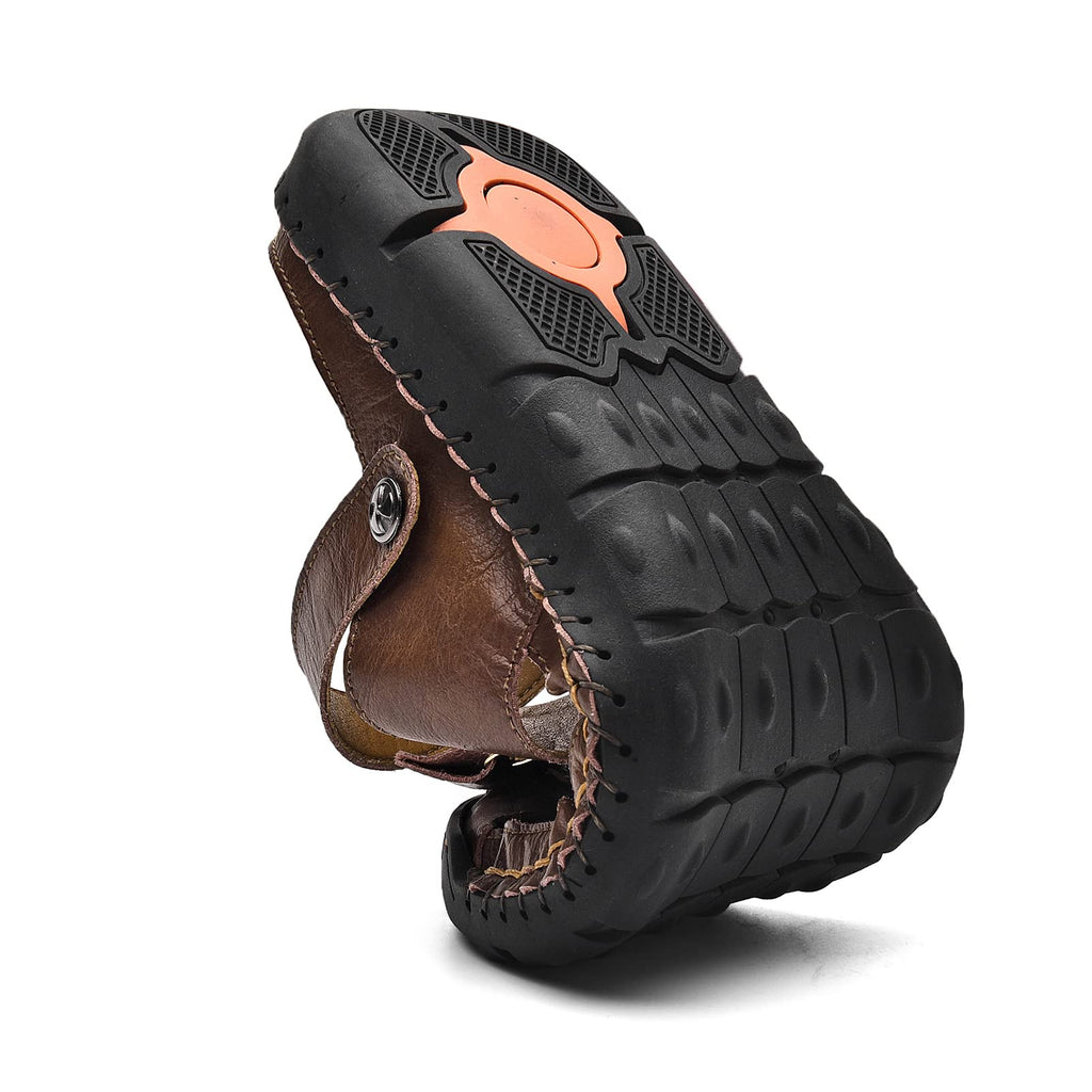 Shaire Men'S Sandals Outdoor Leather Closed Toe Beach Shoes