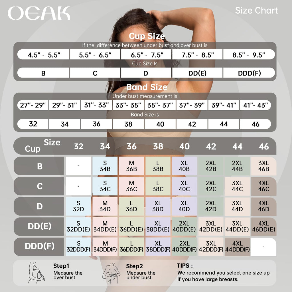 OEAK Womens Wireless Jelly Bra Plus Size Supportive Seamless Bras Full Coverage Push Up Comfortable No Underwire Tshirt Bras Creamy Beige XXL