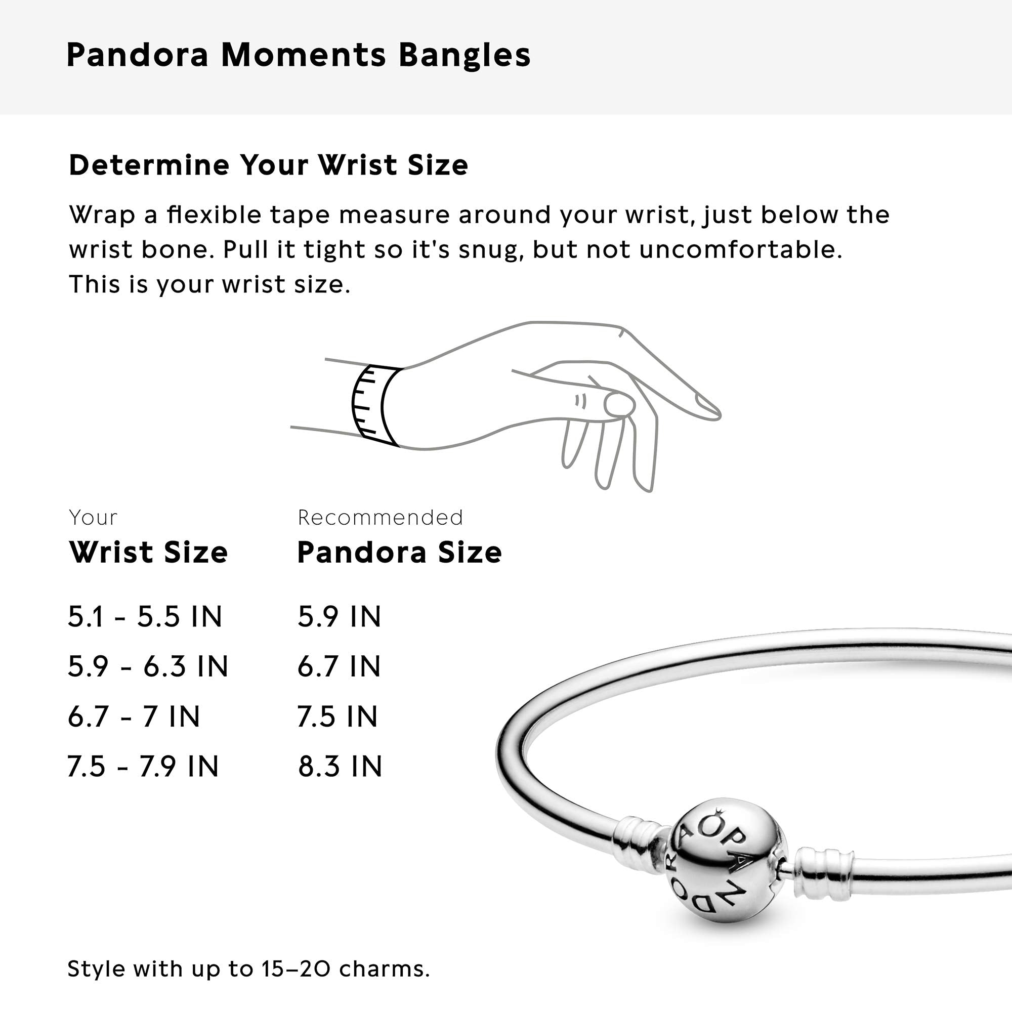 PANDORA Moments Ball Clasp Bangle Bracelet - Gold Bracelet for Women - Sterling Silver - With Gift Box - 6.7