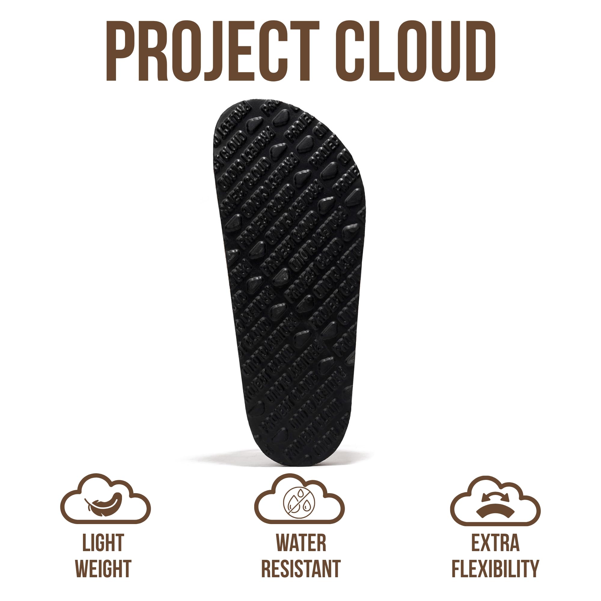 Project Cloud 100% Genuine Leather Flat Sandals For Women 2026 Cork Footbed Womens Sandals with Memory Foam and arch support Vacation Essentials Slides for Women Footwear (Venita, Pewter, 5.5)