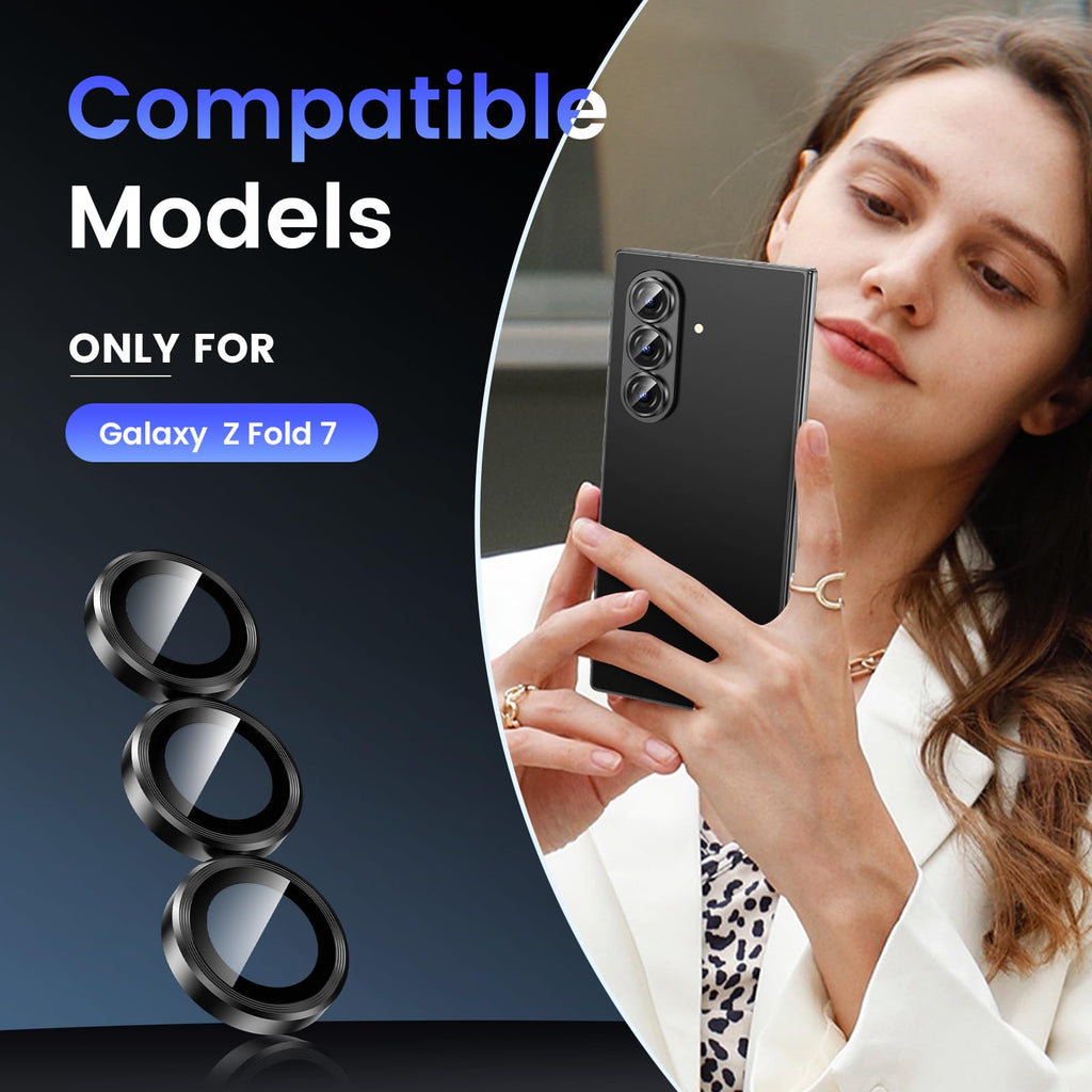 Tensea Camera Lens Protector Compatible for Samsung Galaxy Z Fold 7/8 Ultra