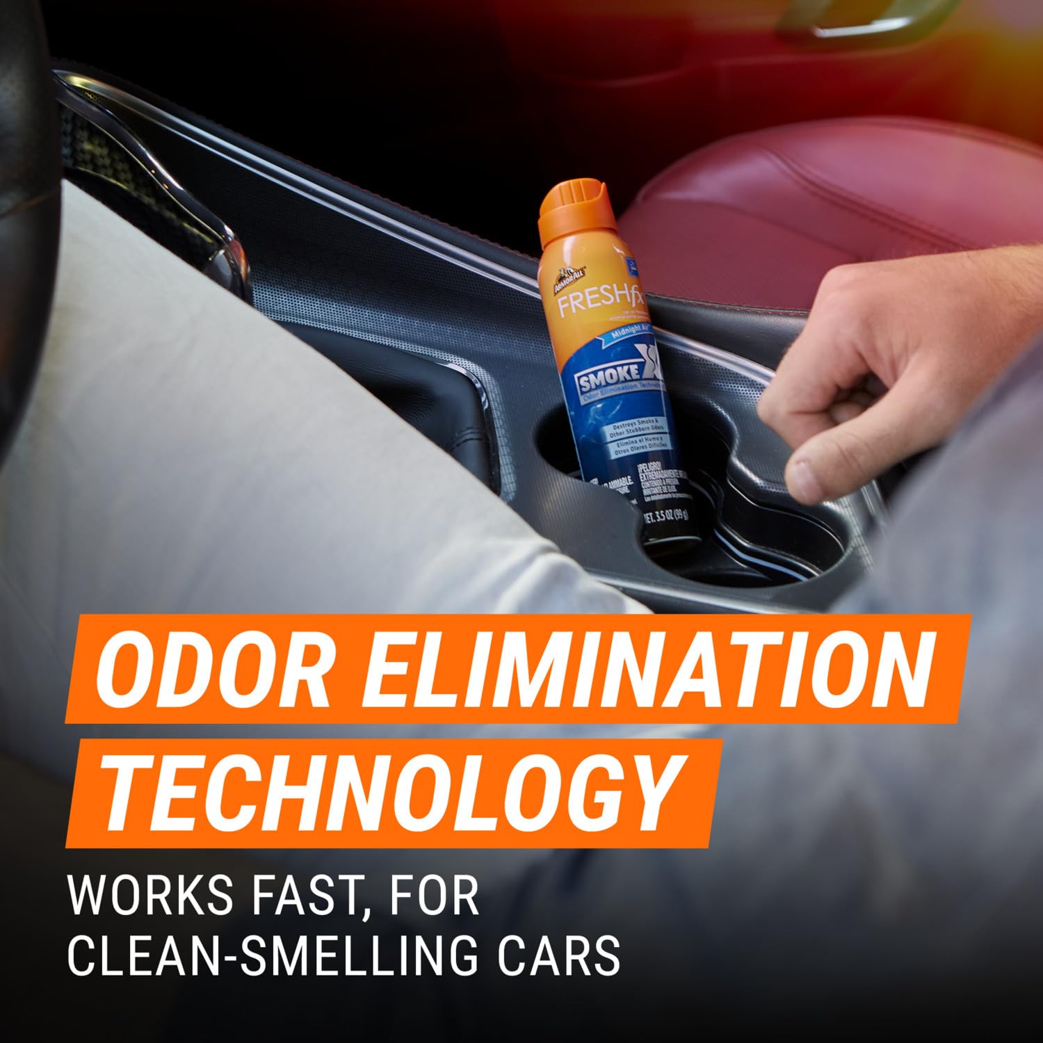 Fresh FX Smoke X Car Odor Eliminator Spray by Armor All, Car Air Freshener Spray, Midnight Air Scent, 3.5 Oz