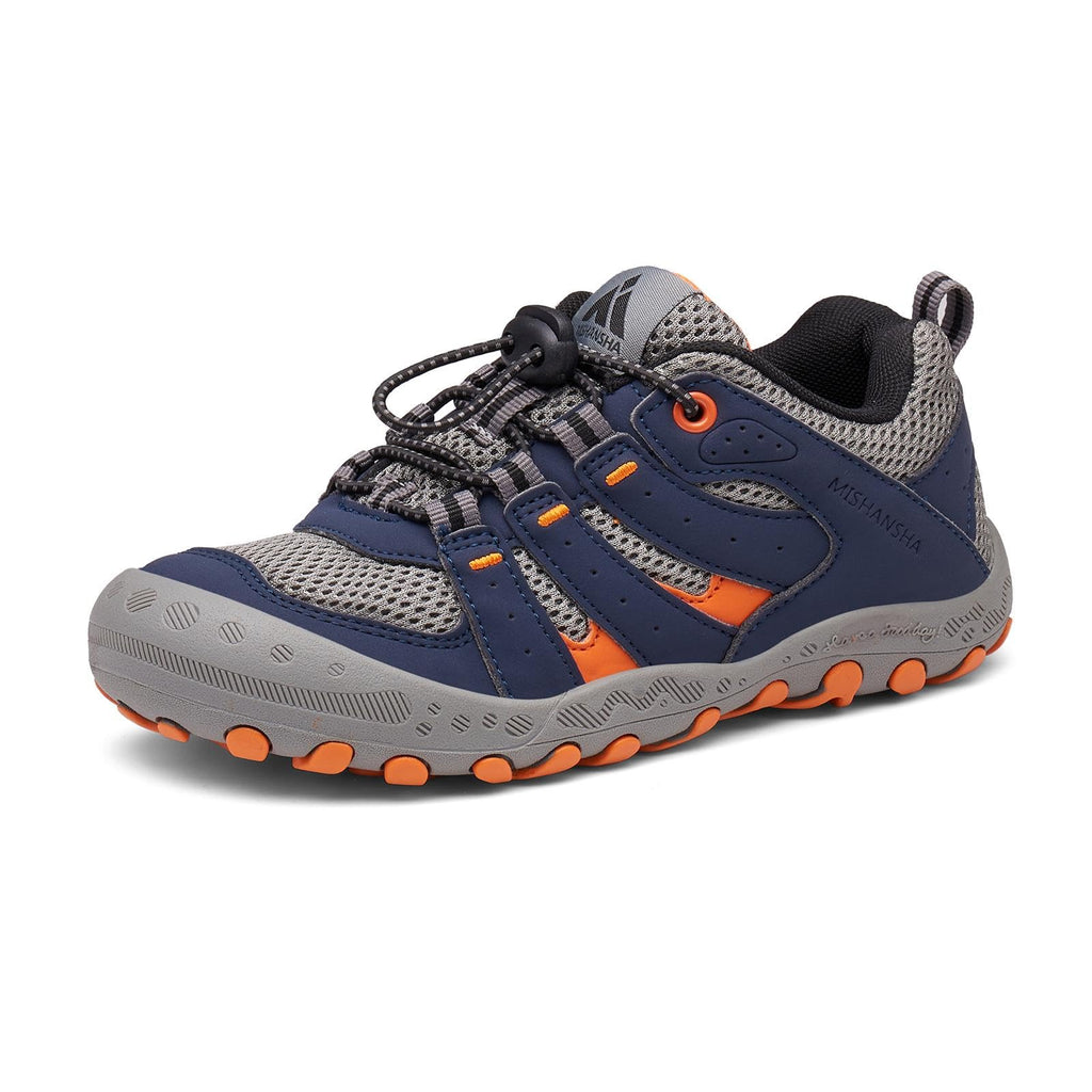 Mishansha Boy's Girl's Hiking Shoes Low Top Sneakers Outdoor Trekking Walking Climbing Running Shoes Gray/Mesh 9-9.5 Toddler