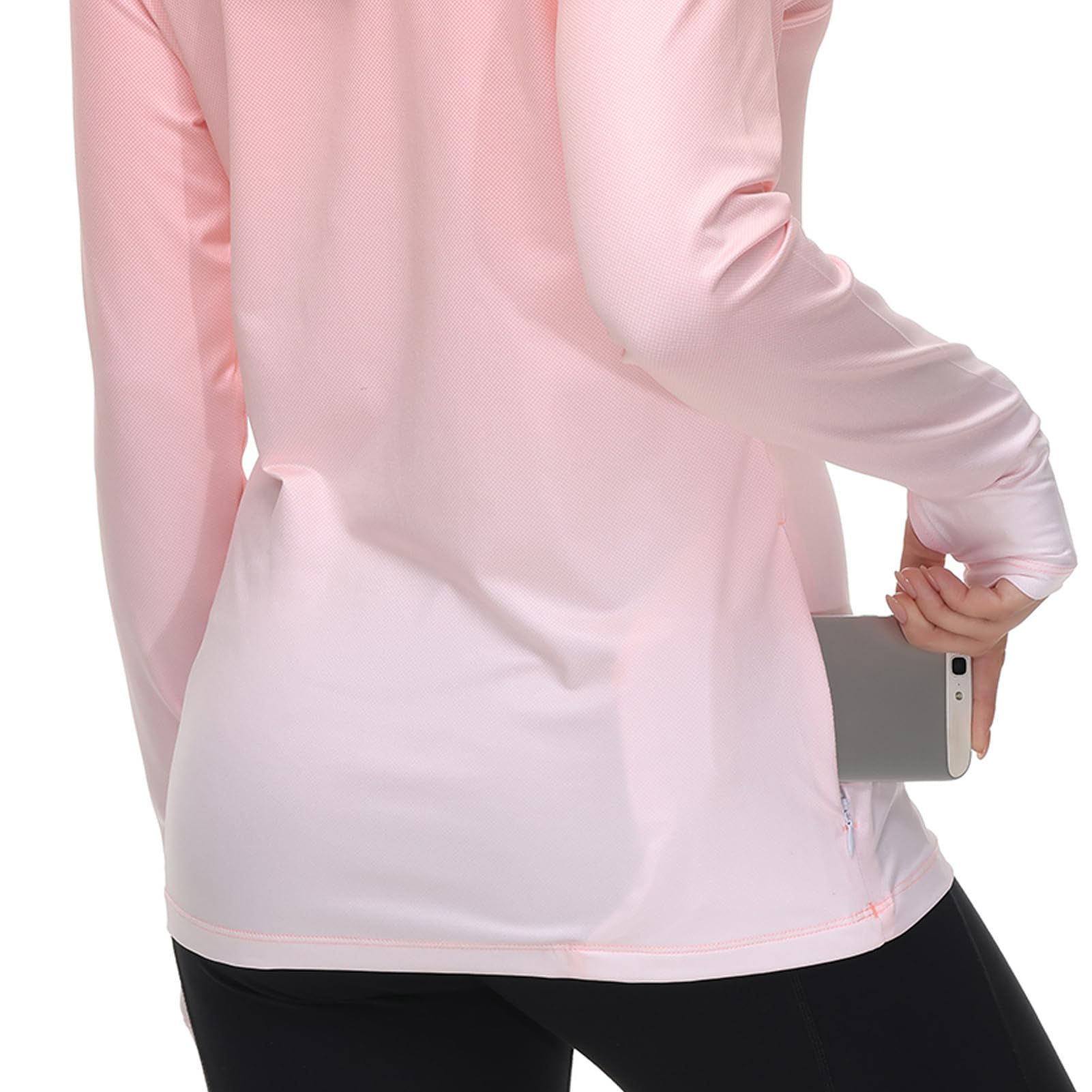 BASSDASH Women's Fishing Hoodie Shirt with Face Mask Thumb Holes UPF 50+ FS23W