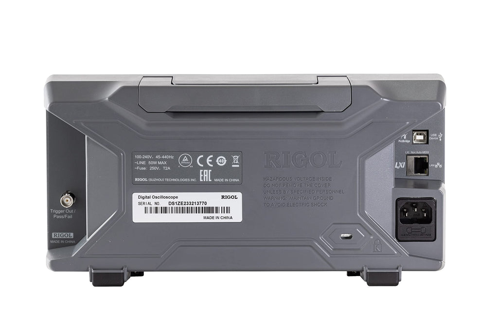 RIGOL Digital Oscilloscope DS1202Z-E 200 MHz 2-Ch 1 GSa/s 24 Mpts 30,000 wfms/s UltraVision 7" 800x480 Intensity Display, 60,000-Frame Record, Serial Decode UART I2C SPI for Debug & Education