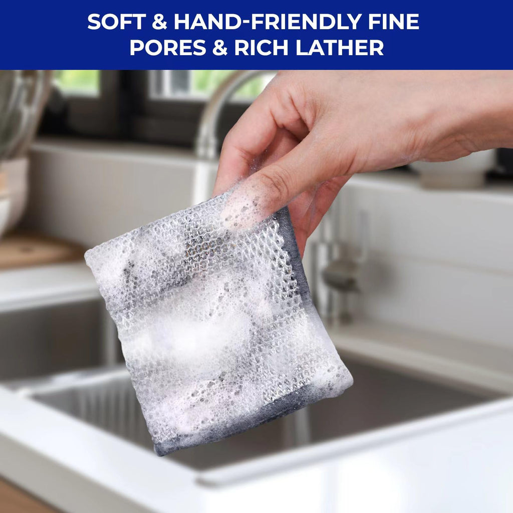 Wangjinpeng12 Pcs New Upgrade 3-Layer Metal Dish Cloths, Non-Scratch Odor-Free Multipurpose Wire Dishwashing Rags for Wet Dry Use, Kitchen Cleaning Cloths for Dishes, Sinks & Stove Tops(7.87X7.87)