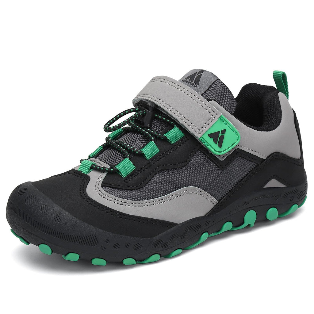Mishansha Kids Hiking Shoes Girls Boys Toddler Outdoor Sneakers Anti-Collision Trail Running Shoe for Trekking Walking Climbing Black Size 3.5 Little Kid