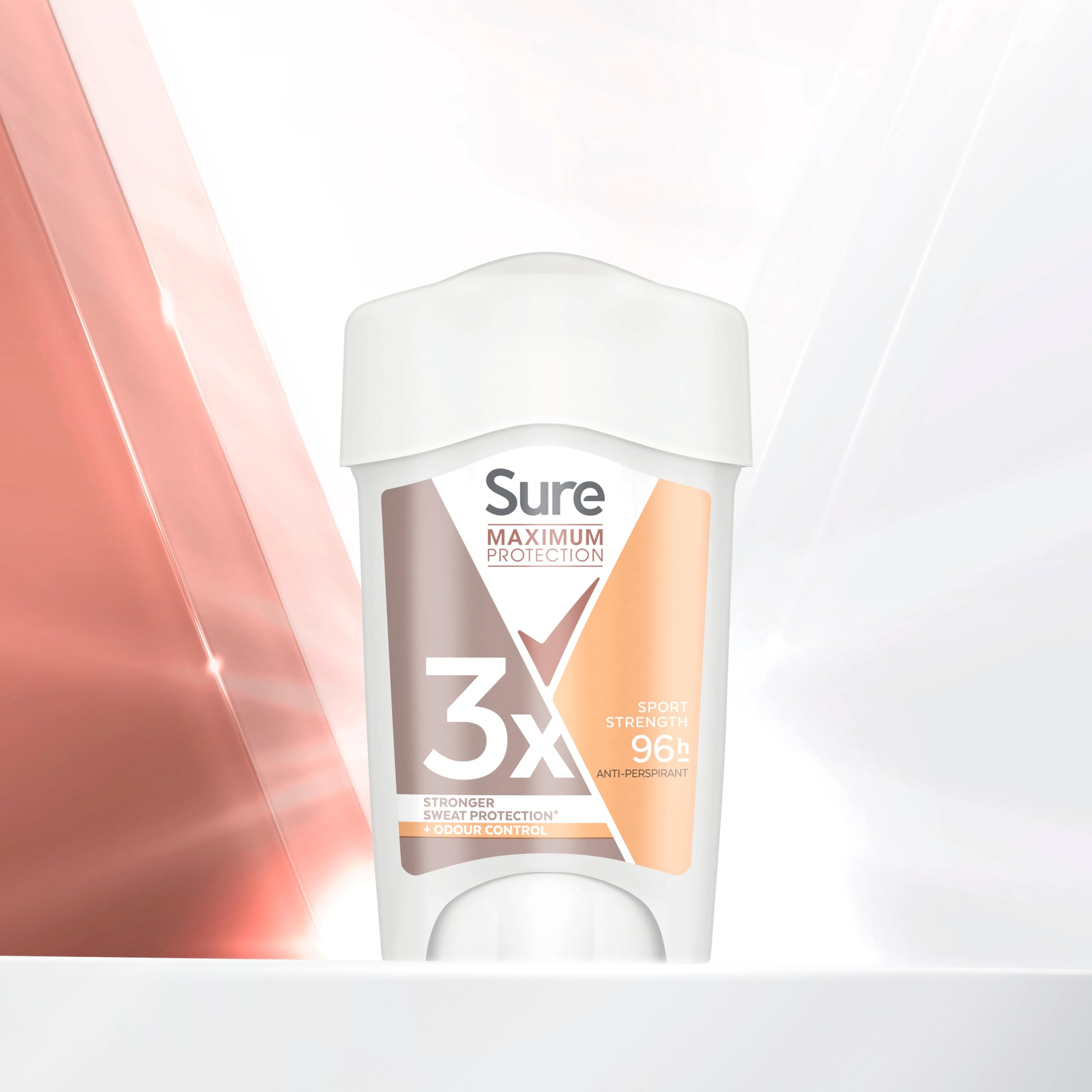 Sure Women Maximum Protection Sport Strength Antiperspirant Deodorant Cream Stick with 3x stronger* sweat protection for 96 hour sweat and odour protection 45 ml
