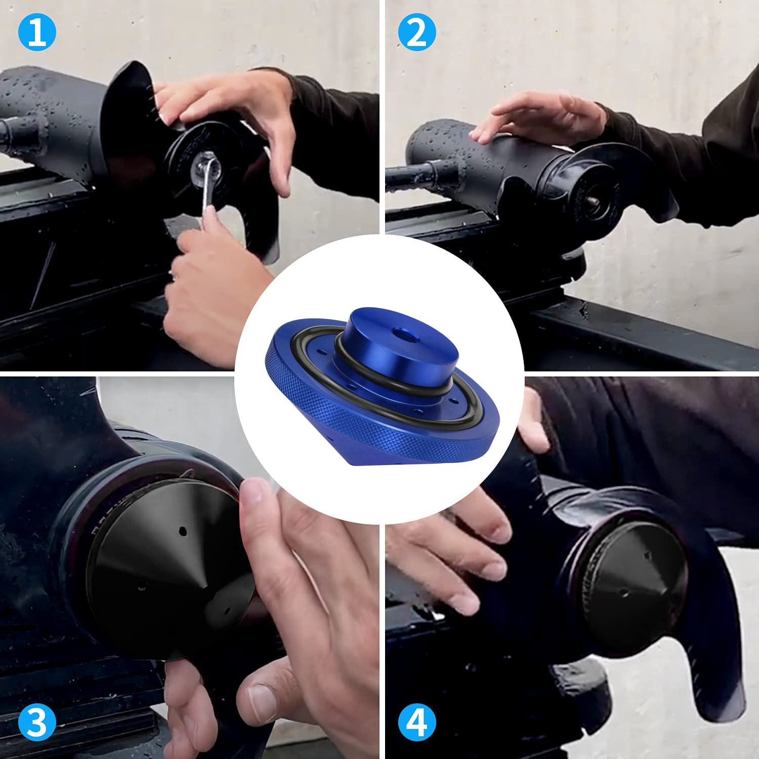 Mejiao Eliminator Trolling Boat Motor Prop Nut Compatible with GFEL-MK-BK-DP Minnkota 80/101/ 112-Blue