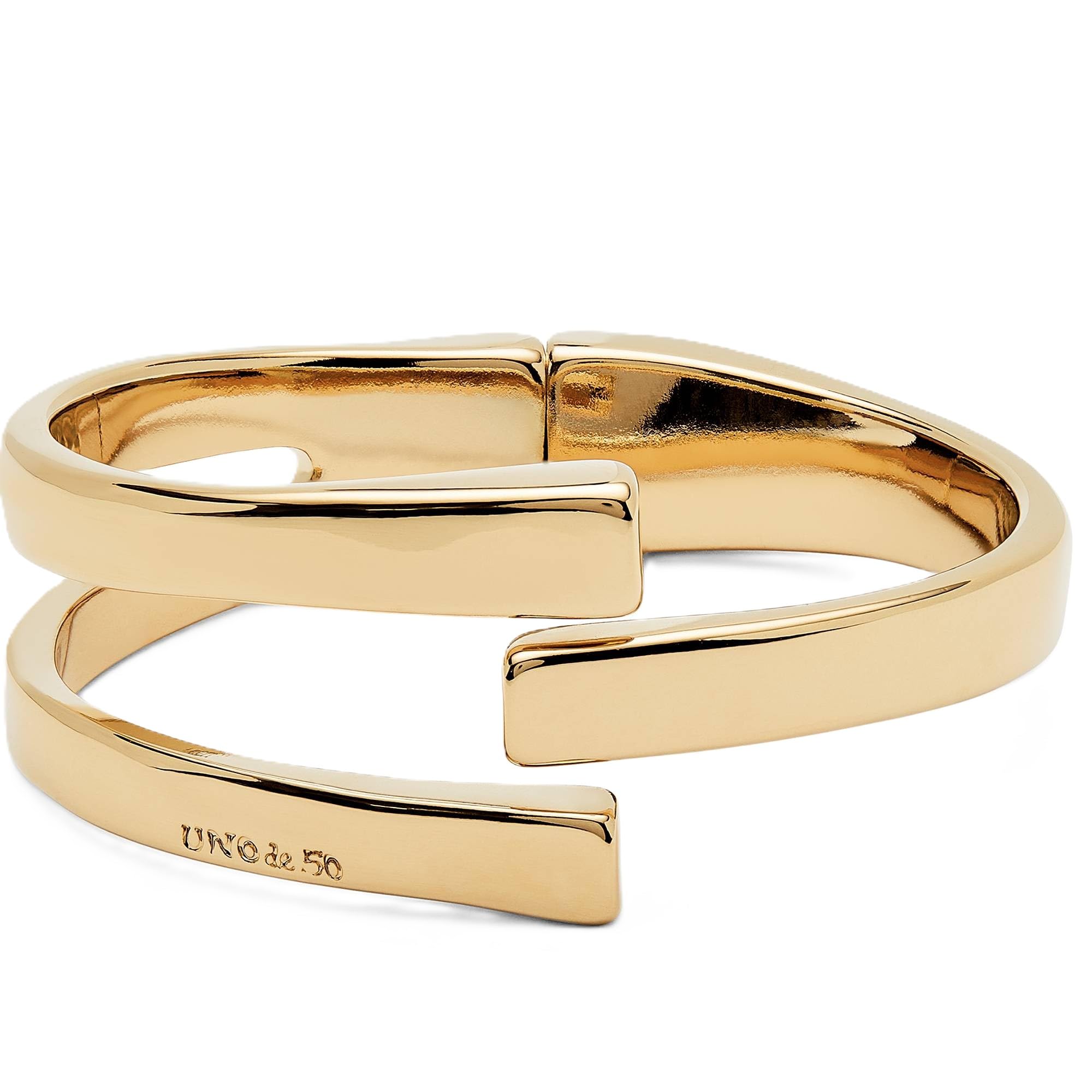 Uno de 50 Statement Bracelet, SER ORIGINAL Collection, Rigid Design, 18K Gold-Plated, Medium