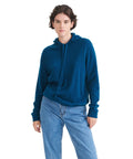 NAADAM Womens The Off-Duty 100% Cashmere Hoodie Peacock Blue