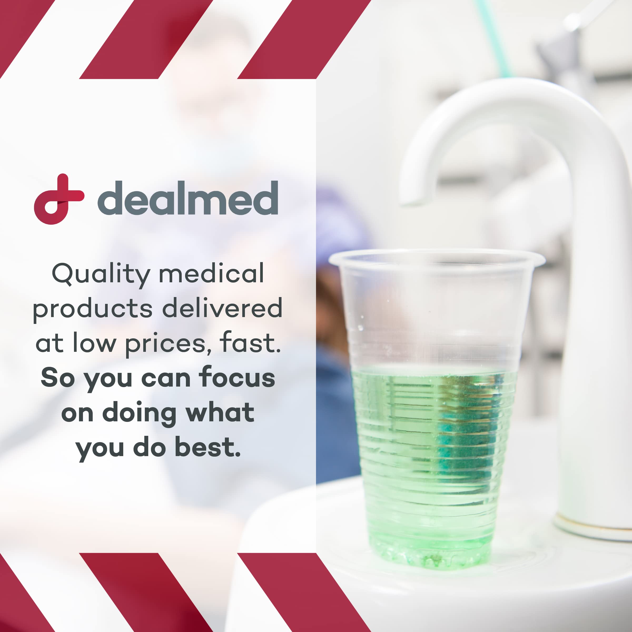Dealmed Professional 3 oz. Disposable Plastic Cups - 100% Recyclable for Healthcare, Dental, Veterinary & Food Service Use (Pack of 400)
