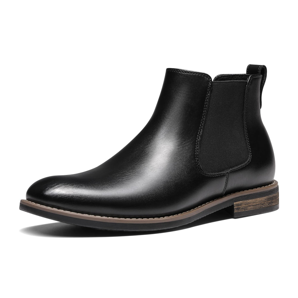 Bruno Marc Men's Suede Leather Chelsea Ankle Boots,Size 12,1-Black,URBAN-06-1