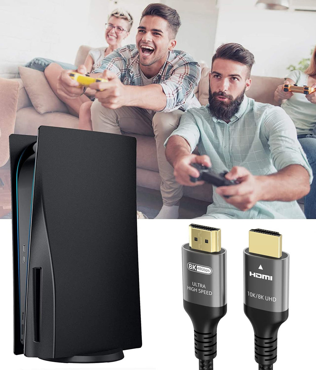 Ubluker 10K 8K 4K HDMI Cable 48Gbps 5 FT, Certified Ultra High Speed HDMI® Cable 4K 240Hz 144Hz 120Hz 8K60Hz 0.01ms HDR10+ eARC HDCP2.3 Netflix Roku TV PC Monitor Projector PS5 Xbox