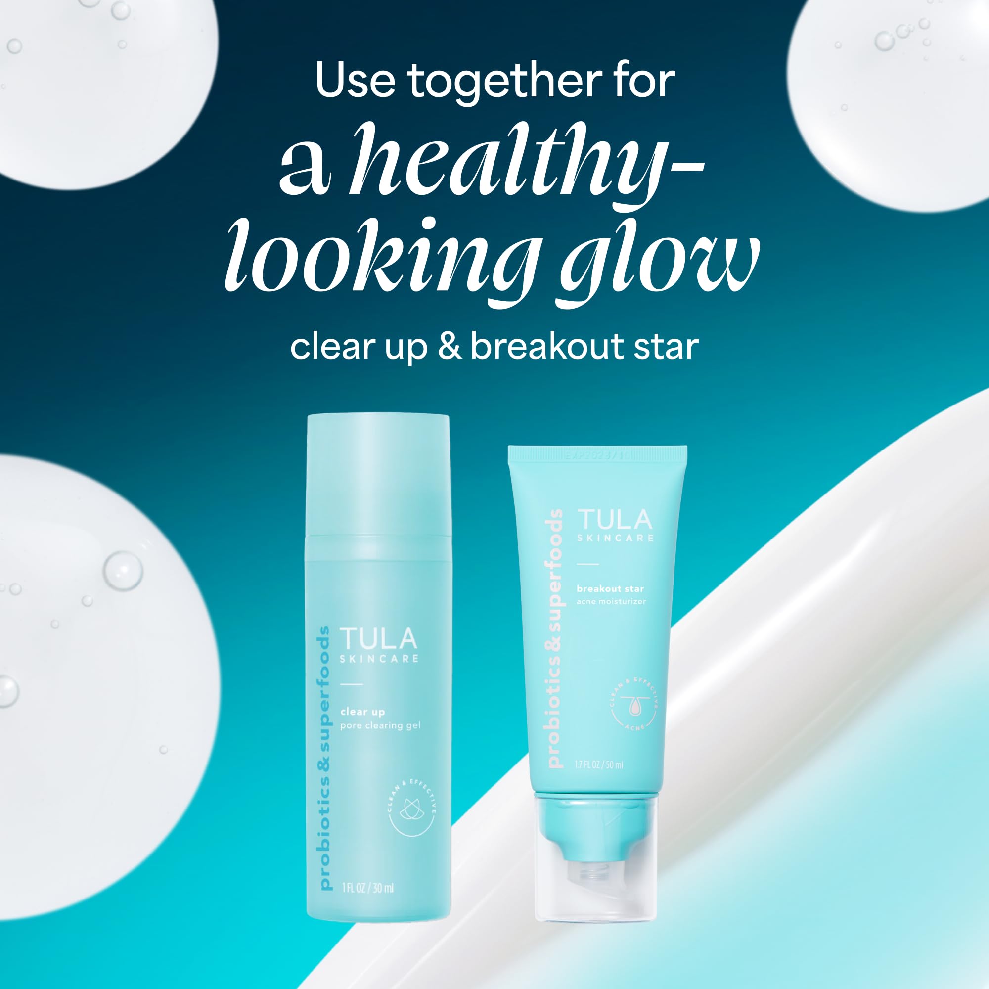 TULA Skin Care Clear Up - Pore Clearing Gel, Facial Serum, Salicylic and Azelaic Acid, Niacinamide, Clears Skin, Exfoliates, Improves Skin Smoothness, Refines the Look of Pores, 1 fl oz.