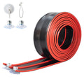 Flex Tracks 15 Ft for Kids Starter Set, Flexible Race Car Ramp Track with Suction Cups Compatible with Diecast 1/64th Cars for Ages 3 & Up (Black & Red)