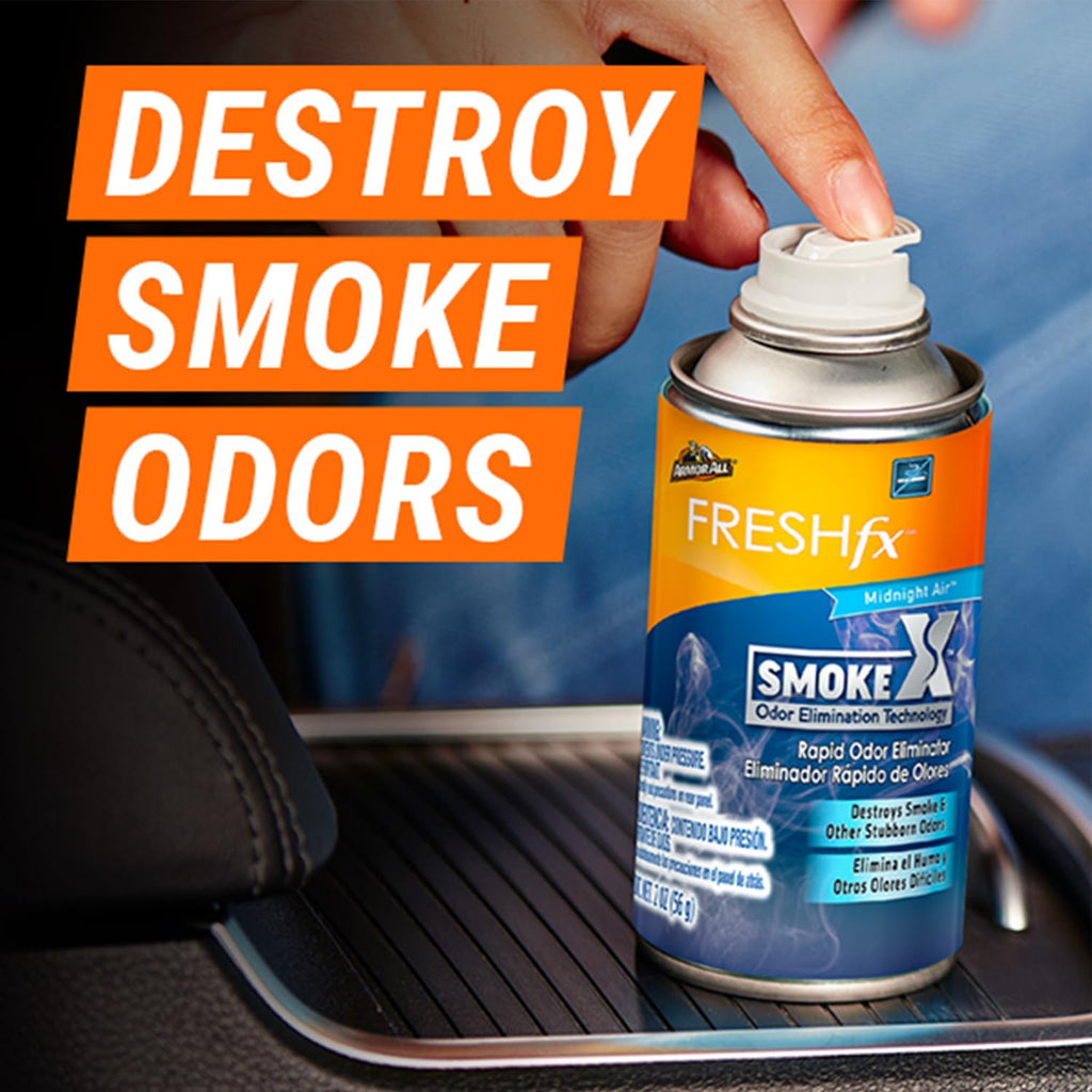 Armor All Fogger Rapid Odor Eliminator 2 Oz. Car Bomb Spray, (SmokeX Midnight Air),