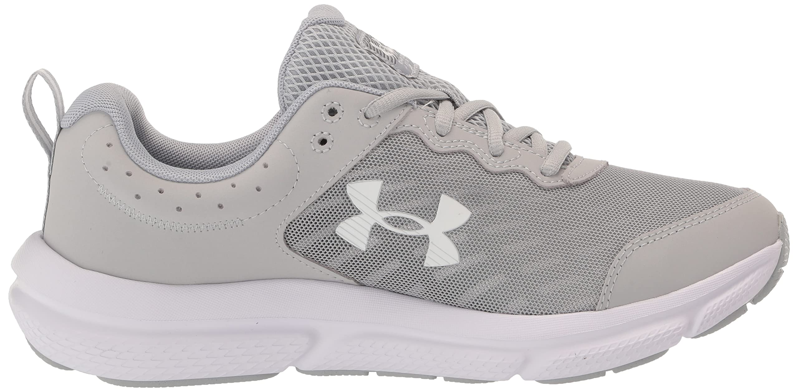 Under Armour Men's Charged Assert 10 Shoes, (100) Mod Gray/Mod Gray/White, 12