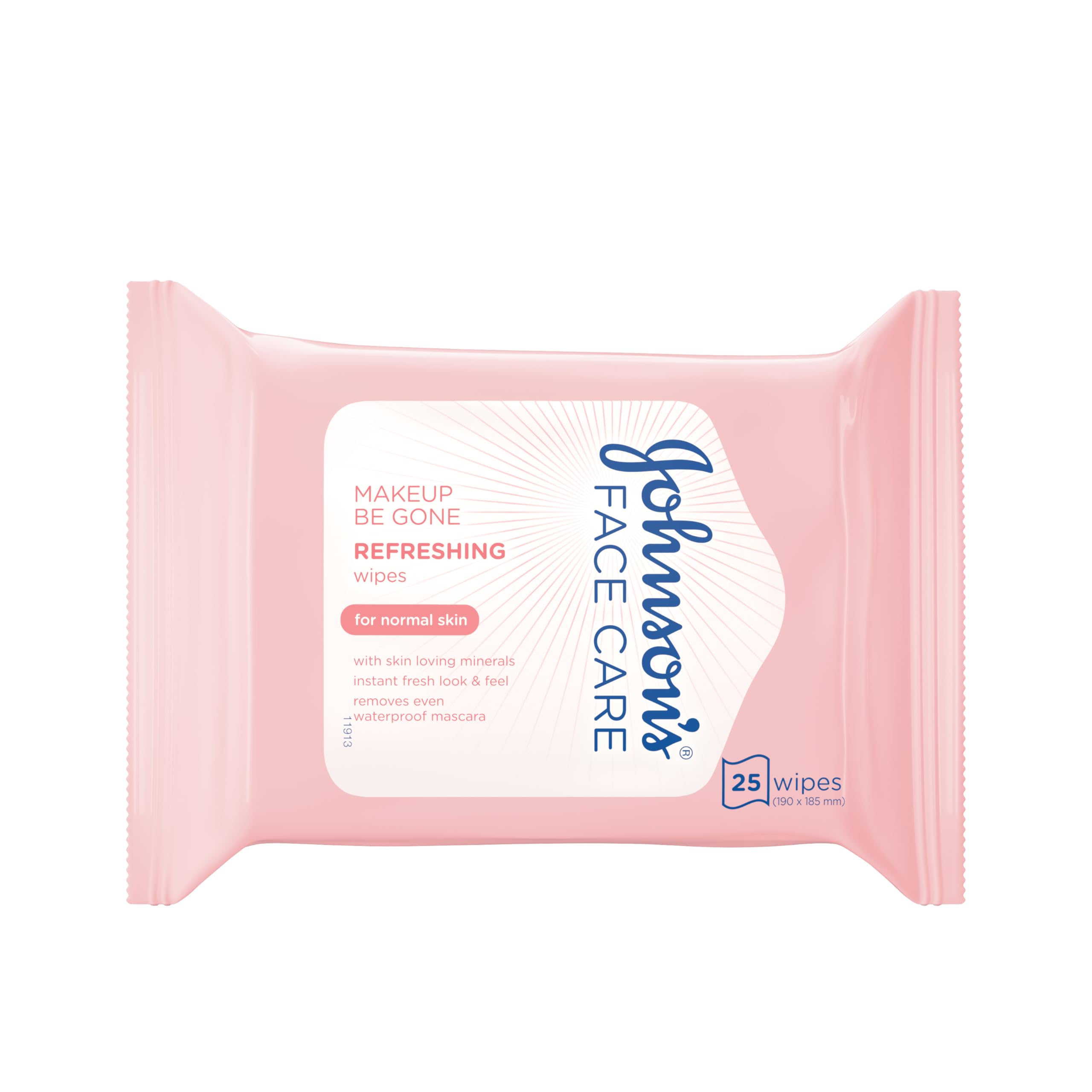 Johnson's Face Care Make Up Be Gone Refreshing Wipes - Pack of 25