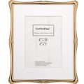 GorYeeFine 8x10'' Premium Alloy Gold Picture Frame with Acid Free Mat 5x7'',Hi-End Décor Metal Frames 5x7'' with Black Velvet Backing for Desktop Display and Wall Decor
