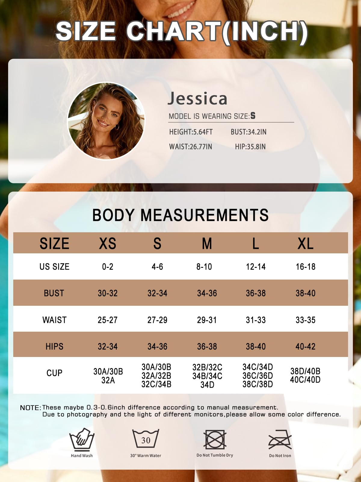 OWICA Women's 2 Piece Bikini Set Sexy Bathing Suits for Women Adjustable Spaghetti Straps Bandeau High Cut Swimsuit 2026 Taupe Brown