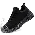 LARNMERN Men Non Slip Work Sneakers Water Resistant Food Service Zapatos Trabajo Antideslizantes Walking Shoes Waterproof Shoes Slip-on, Black 8