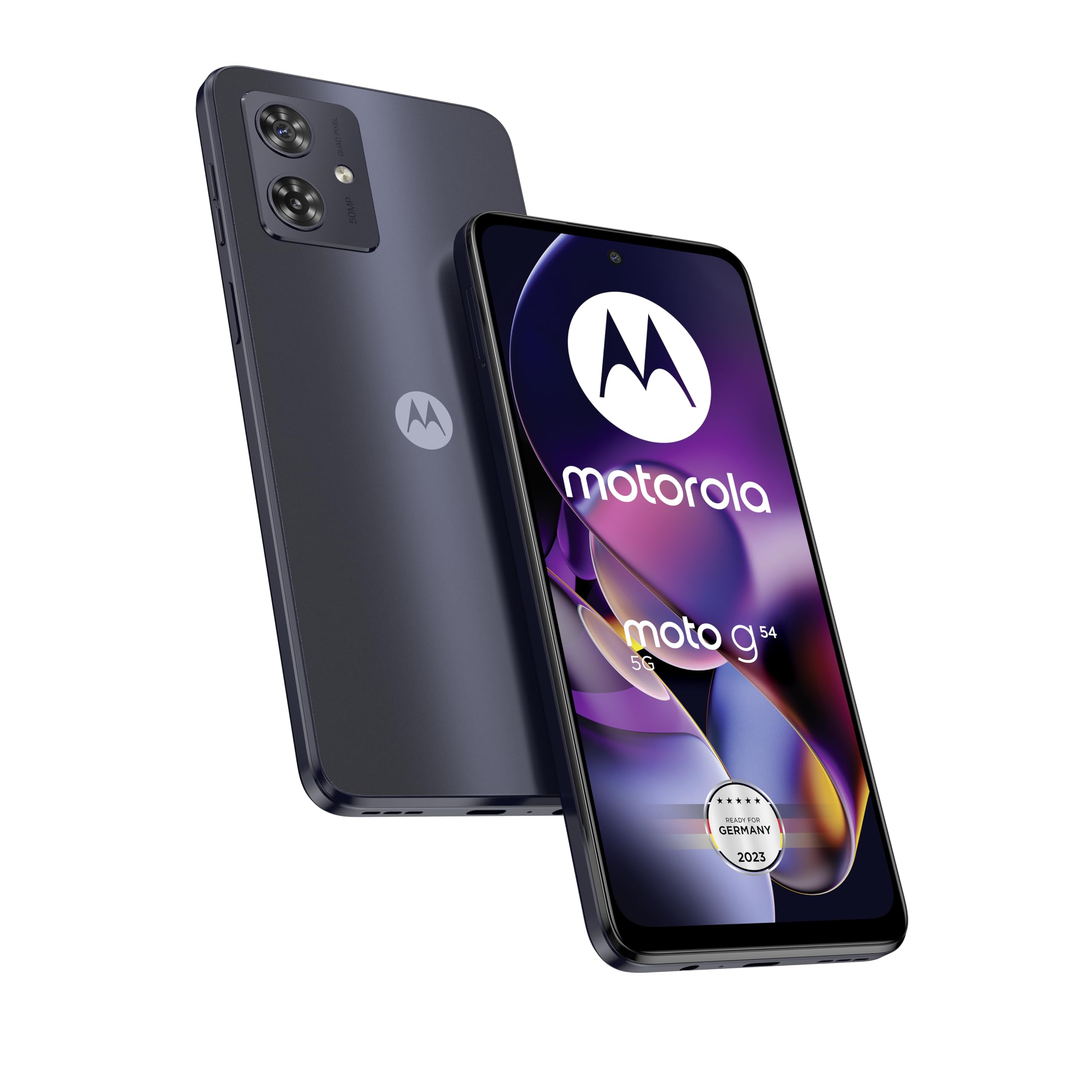 Motorola Moto G54 Dual-SIM 256GB ROM + 8GB RAM (Only GSM | No CDMA) Factory Unlocked 5G Smartphone (Midnight Blue) - International Version