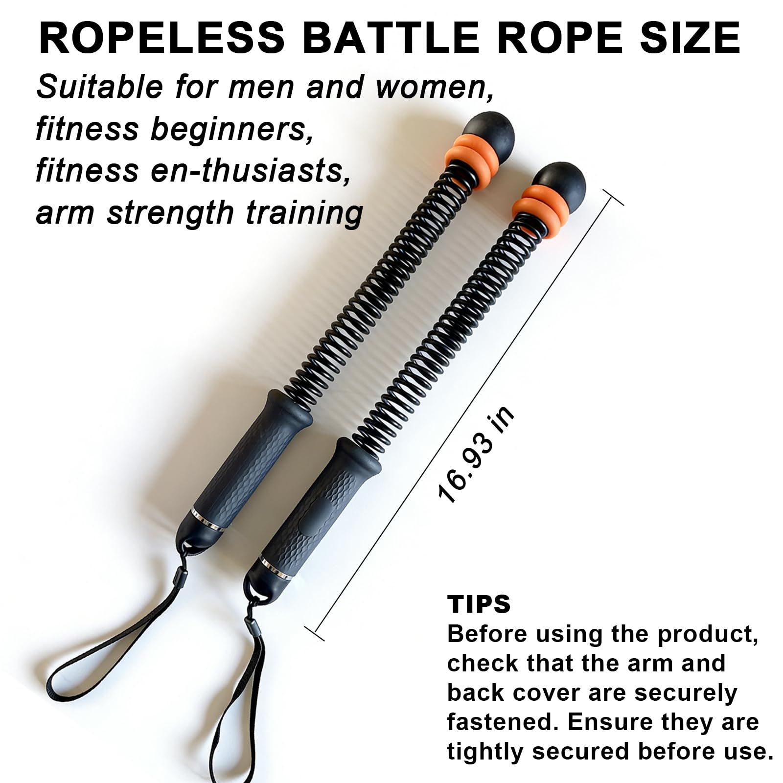 Battle Ropes, for Home Gym, Weighted Cordless Battle Rope, Portable Workout Ropes, Suitable for Low-Impact Cardio Training, Cardio & Muscle Training, Home Gym Equipment for Men & Women