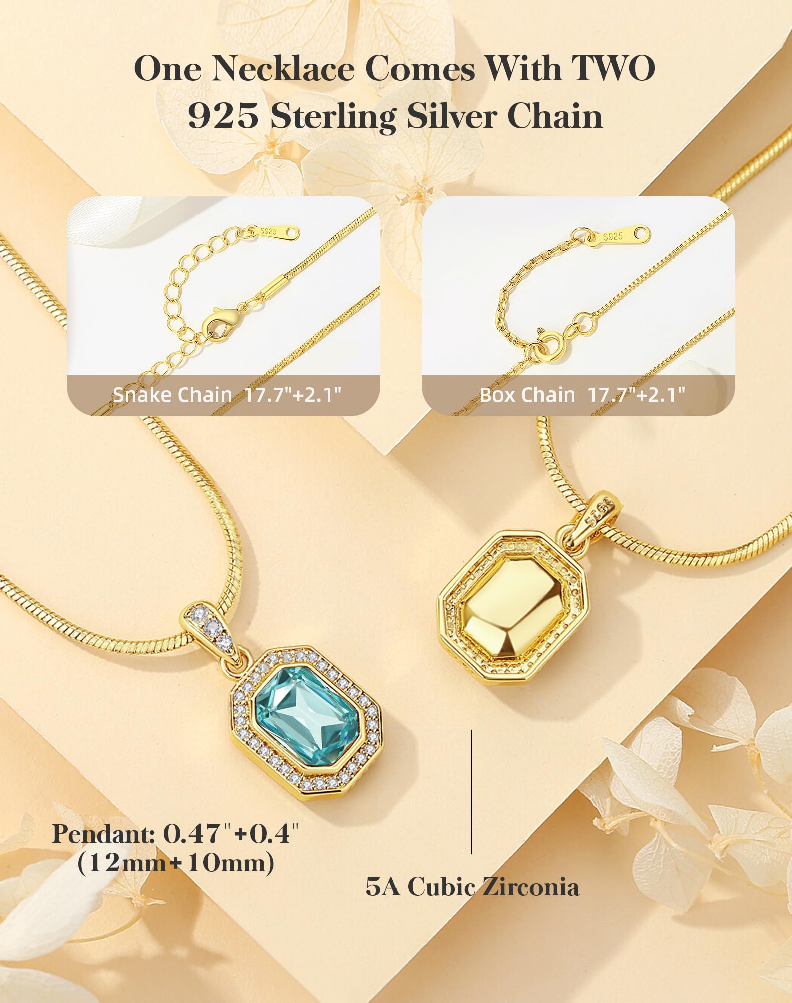 lobci Gold Necklaces for Women Necklace for Girlfriend Crystal Necklaces for Women Gold Jewelry for Wife Birthday Gift Ideas March Aquamarine Necklace-03