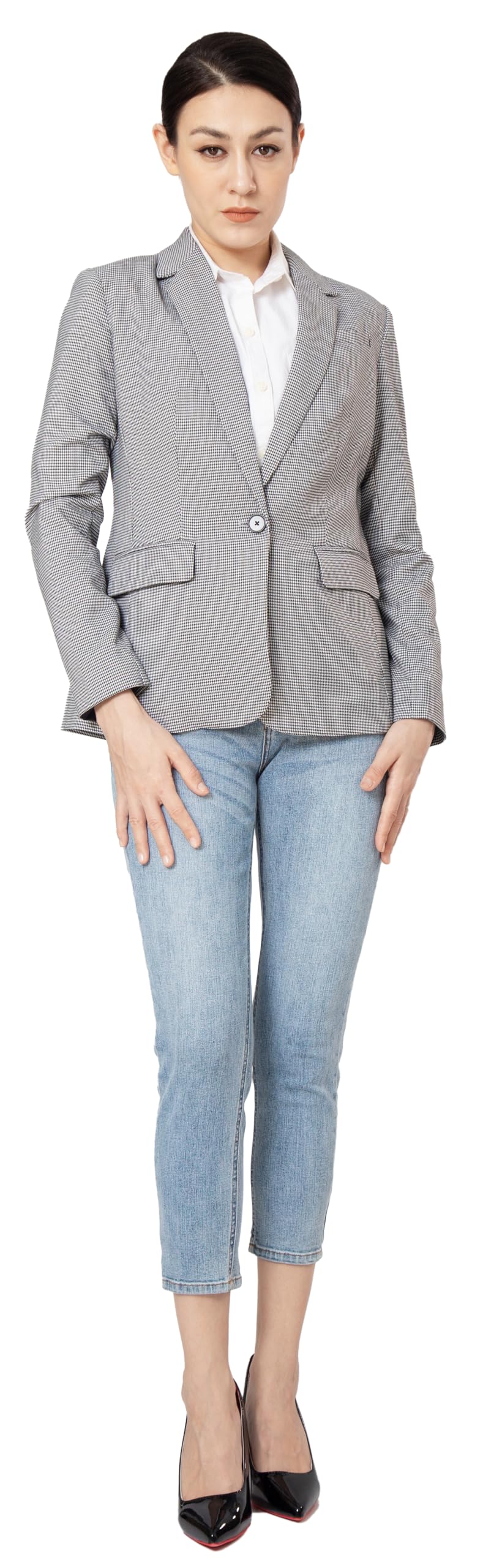 Marycrafts Women's Blazers Blazer Jackets for Women Business Casual Work Professional 6 Houndstooth