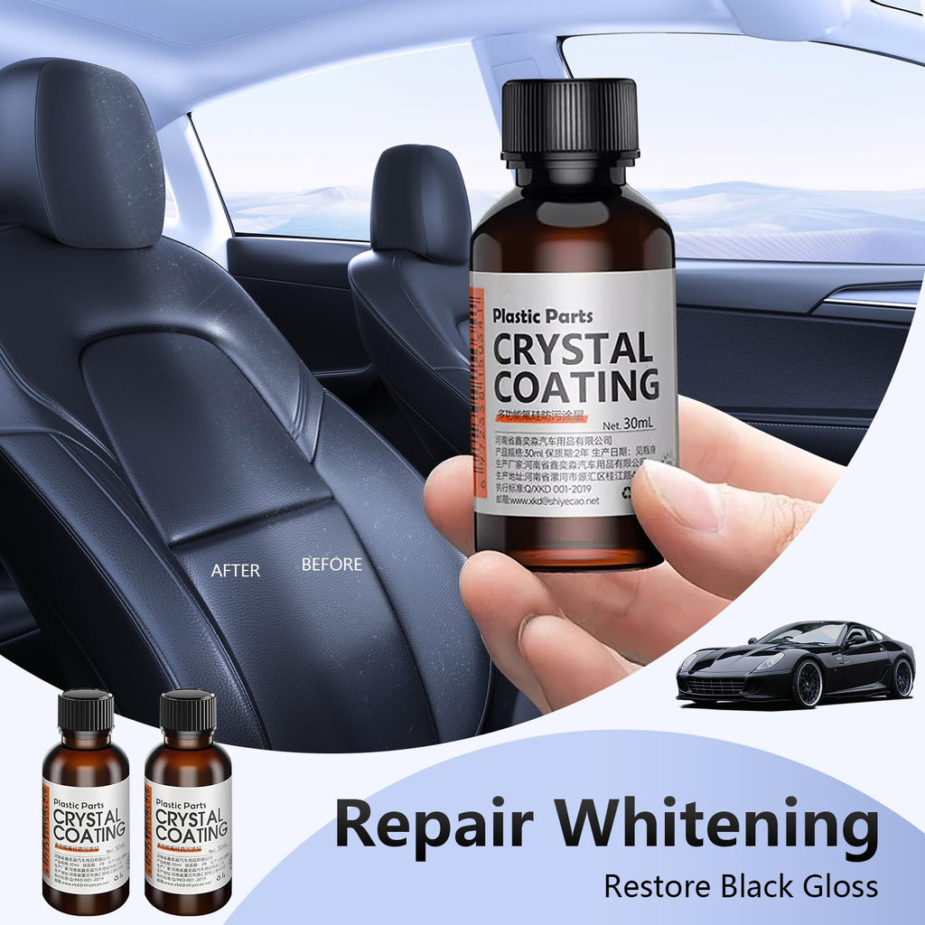 Acssart Plating Refurbishing Agent, Crystal Coating for Car Plastic Parts,Car Plastic Plating Refurbishing Agent,Nano Coating Agent,Cars Plastics Restorer for DIY, Automotive, 30ml(3pcs)