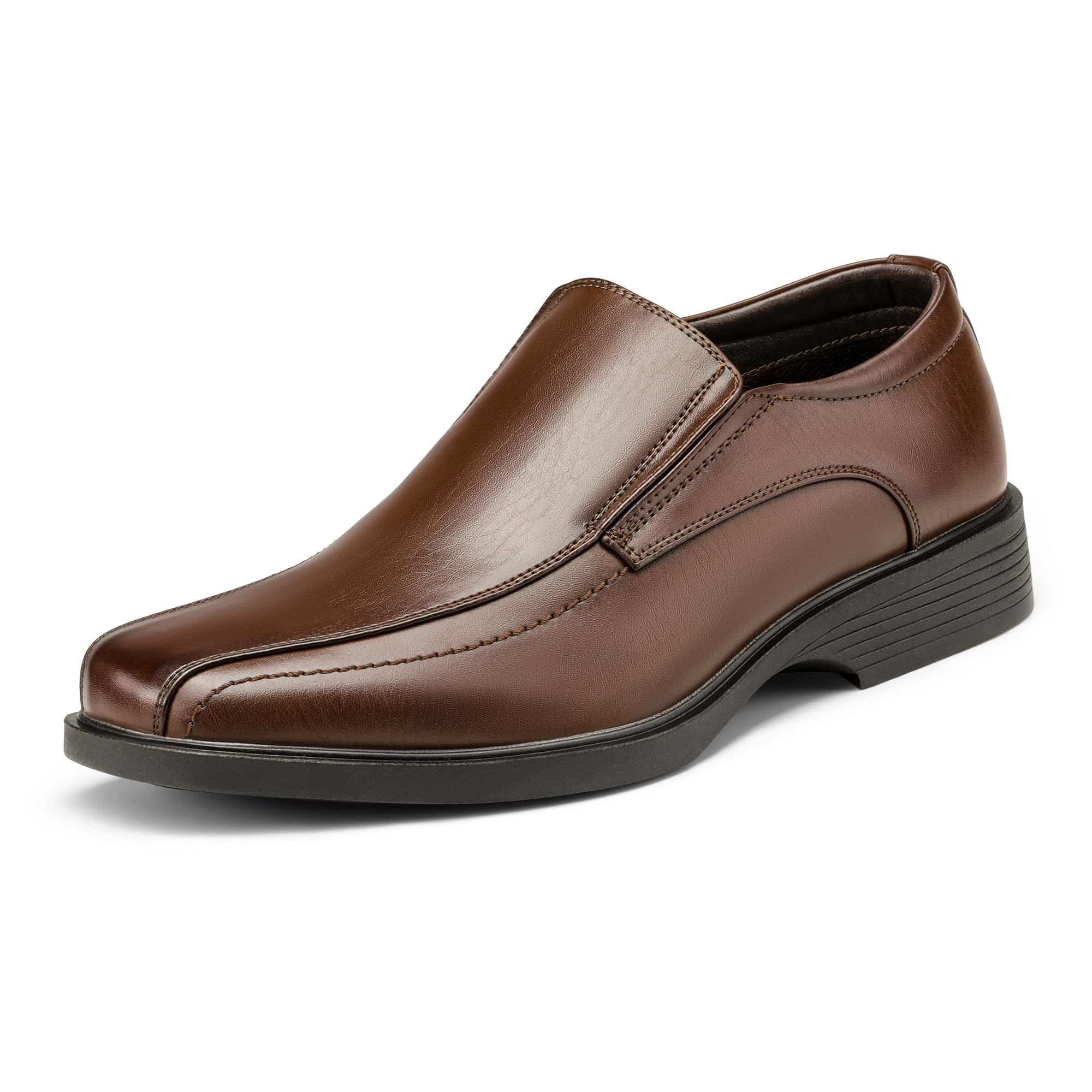 Bruno Marc Men's Square Toe Dress Loafers Shoes,Size 10.5,5-Dark Brown,CAMBRIDGE-05
