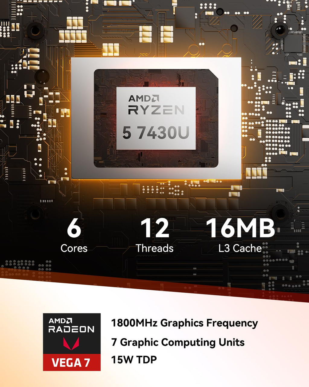 GEEKOM A5 Mini PC (3-Year Coverage) with AMD Ryzen 5 7430U, 16GB RAM(Expandable, Not LPDDR), 512GB NVMe SSD, Windows 11 Pro Desktop Computer, 8K Quad Display, HDMI 2.0, SD 4.0 Slot, Bunsiness Home